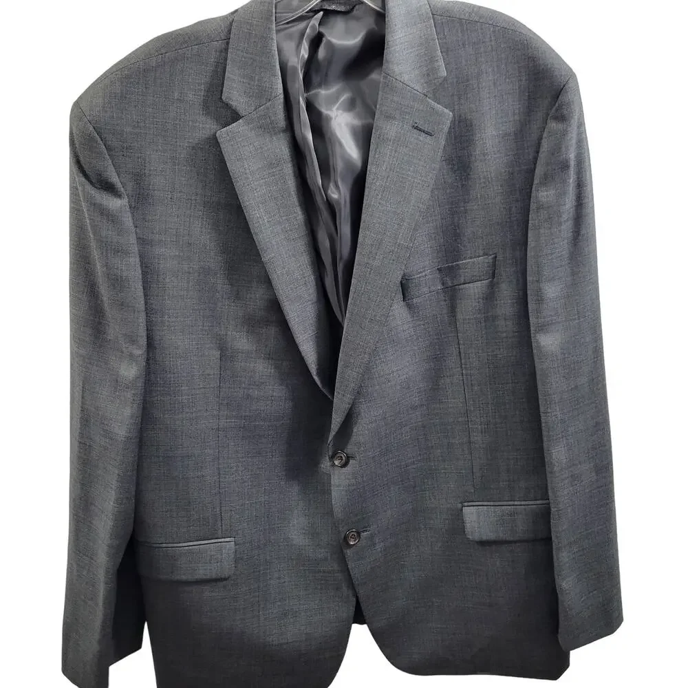 Lauren Ralph Lauren Gray 100% Wool Natural Stretch Sports Jacket Size 48R 11924 - Picture 2 of 10
